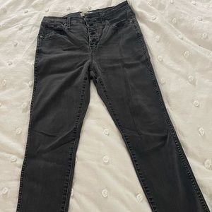 Madewell Petite 10" High-Rise Skinny Jeans in Berkeley Black
